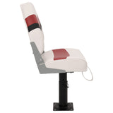 Set Sedile da Barca Pieghevole 4 pz con Schienale Alto