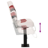 Set Sedile da Barca Pieghevole 4 pz con Schienale Alto