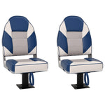 Set Sedile da Barca Pieghevole 4 pz con Schienale Alto