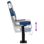 Set Sedile da Barca Pieghevole 4 pz con Schienale Alto