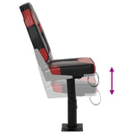 Set Sedile da Barca Pieghevole 4 pz con Schienale Alto