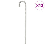 Picchetti per Tenda 12 pz 37 cm 10 mm in Acciaio Zincato