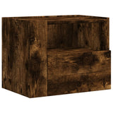 Comodino a Muro Rovere Fumo 45x30x35 cm