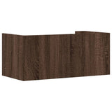 Mensola a Muro Rovere Marrone 70,5x35x30,5 cm Legno truciolato
