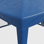 Tenda per Feste con 8 Pareti Laterali in Rete Blu 4x4 m HDPE