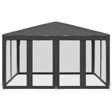 Tenda per Feste con 8 Pareti in Rete Antracite 4x4 m in HDPE