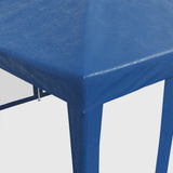 Tenda per Feste con 10 Pareti Laterali in Rete Blu 6x4 m HDPE