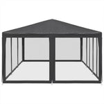 Tenda per Feste con 10 Pareti in Rete Antracite 6x4 m in HDPE