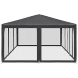 Tenda per Feste con 10 Pareti in Rete Antracite 6x4 m in HDPE