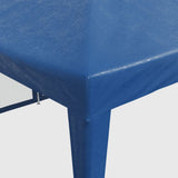 Tenda per Feste con 12 Pareti Laterali in Rete Blu 8x4 m HDPE