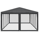 Tenda per Feste con 12 Pareti in Rete Antracite 8x4 m in HDPE