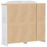 Armadio Corona Bianco 194x52x186 cm in Legno Massello di Pino