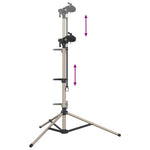 Supporto per Riparazione Bici Regolabile 120-165 cm Alluminio