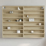 Armadietto Vetrina Rovere Sonoma 100x8,5x75cm Legno truciolato