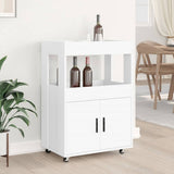 Carrello Bar Bianco 60x39,5x89 cm in Legno truciolato