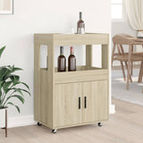 Carrello Bar Rovere Sonoma 60x39,5x89 cm in Legno truciolato
