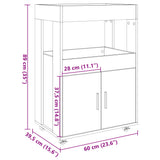 Carrello Bar Rovere Sonoma 60x39,5x89 cm in Legno truciolato
