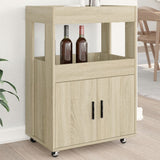 Carrello Bar Rovere Sonoma 60x39,5x89 cm in Legno truciolato