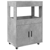 Carrello Bar Grigio Cemento 60x39,5x89 cm in Legno truciolato