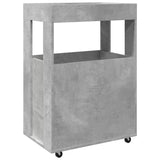Carrello Bar Grigio Cemento 60x39,5x89 cm in Legno truciolato