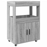 Carrello Bar Grigio Sonoma 60x39,5x89 cm in Legno truciolato