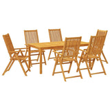 Set da Pranzo da Giardino 7 pz 180x90x75 cm in Legno Massello di Acacia