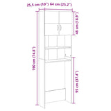 Mobile Lavatrice Rovere Sonoma 64x25,5x190 cm Legno Multistrato