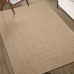 Tappeto ZIZUR Beige 160x230 cm Aspetto Iuta Interni ed Esterni