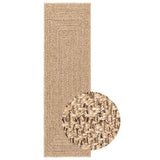 Tappeto ZIZUR Beige 200x200 cm Aspetto Iuta Interni ed Esterni