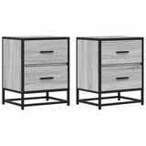 Comodini 2 pz Grigio Sonoma 40x31x50 cm in Truciolato