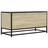 Mobile TV Rovere Sonoma 80x34,5x40 cm Legno truciolato Metallo