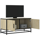 Mobile TV Rovere Sonoma 80x34,5x40 cm Legno truciolato Metallo