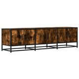 Mobile TV Rovere Fumo 150x35x41 cm in Truciolato e Metallo