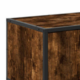 Mobile TV Rovere Fumo 150x35x41 cm in Truciolato e Metallo