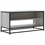Mobile TV Grigio Sonoma 91x40x46 cm Legno truciolato e Metallo