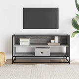 Mobile TV Grigio Sonoma 91x40x46 cm Legno truciolato e Metallo