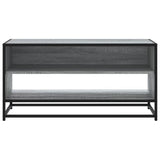 Mobile TV Grigio Sonoma 91x40x46 cm Legno truciolato e Metallo