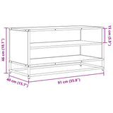 Mobile TV Grigio Sonoma 91x40x46 cm Legno truciolato e Metallo