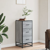 Credenza Grigio Sonoma 35,5x35x76 cm in Truciolato e Metallo