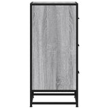 Credenza Grigio Sonoma 35,5x35x76 cm in Truciolato e Metallo