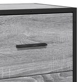 Credenza Grigio Sonoma 35,5x35x76 cm in Truciolato e Metallo