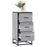 Credenza Grigio Sonoma 35,5x35x76 cm in Truciolato e Metallo