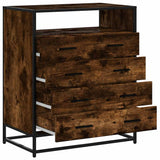 Cassettiera Rovere Fumo 70x41x83,5 cm in Legno truciolato