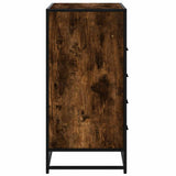 Cassettiera Rovere Fumo 70x41x83,5 cm in Legno truciolato