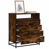 Cassettiera Rovere Fumo 70x41x83,5 cm in Legno truciolato