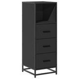 Armadietto da Bagno Nero 35x37,5x100 cm in Legno truciolato