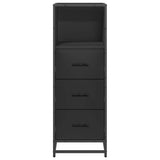 Armadietto da Bagno Nero 35x37,5x100 cm in Legno truciolato