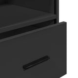 Armadietto da Bagno Nero 35x37,5x100 cm in Legno truciolato