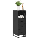 Armadietto da Bagno Nero 35x37,5x100 cm in Legno truciolato