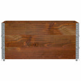Paretali per Pallet 3pz Marroni 120x80cm Legno Massello di Pino